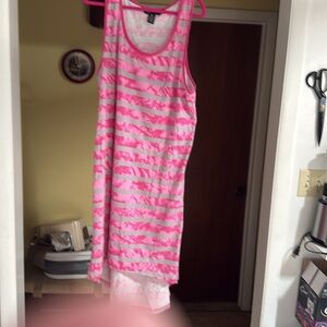 Naina’sDream pink and grey sleeveless dress